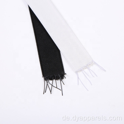 20 mm flach gewebter elastischer Weiß